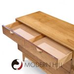 Lane Perception Mid Century Walnut Offset Credenza