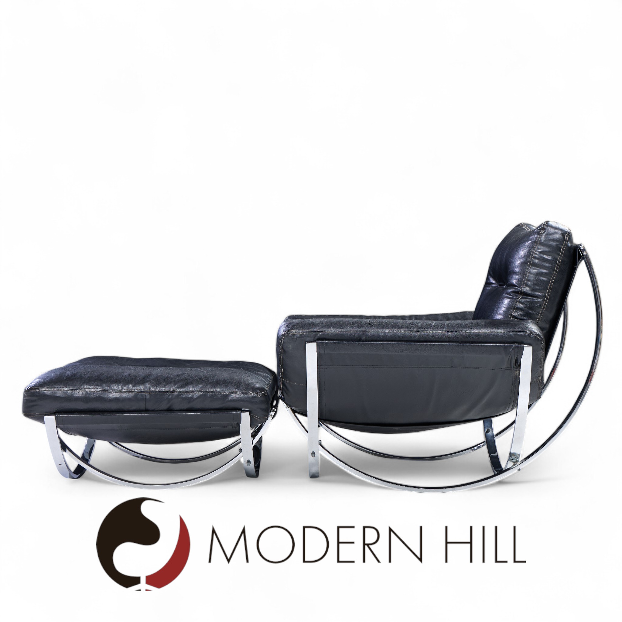 Lennart Bender Mid Century Apollo Chair and Ottoman