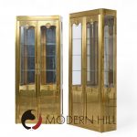 Mastercraft Mid Century Brass Vitrines Cabinet - Pair