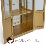 Mastercraft Mid Century Brass Vitrines Cabinet - Pair