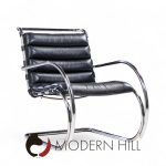 Mies Van Der Rohe for Knoll Mr Mid Century Black Leather Lounge Chairs - Pair | Mid Century Modern Furniture - Mid Century Furniture Chicago Mies Van Der Rohe for Knoll Mr Mid Century Black Leather Lounge Chairs - Pair