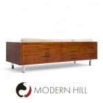 Milo Baughman Style Mid Century Rosewood Case Sofa