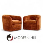 Milo Baughman for Thayer Coggin Mid Century Lounge Chairs - Pair