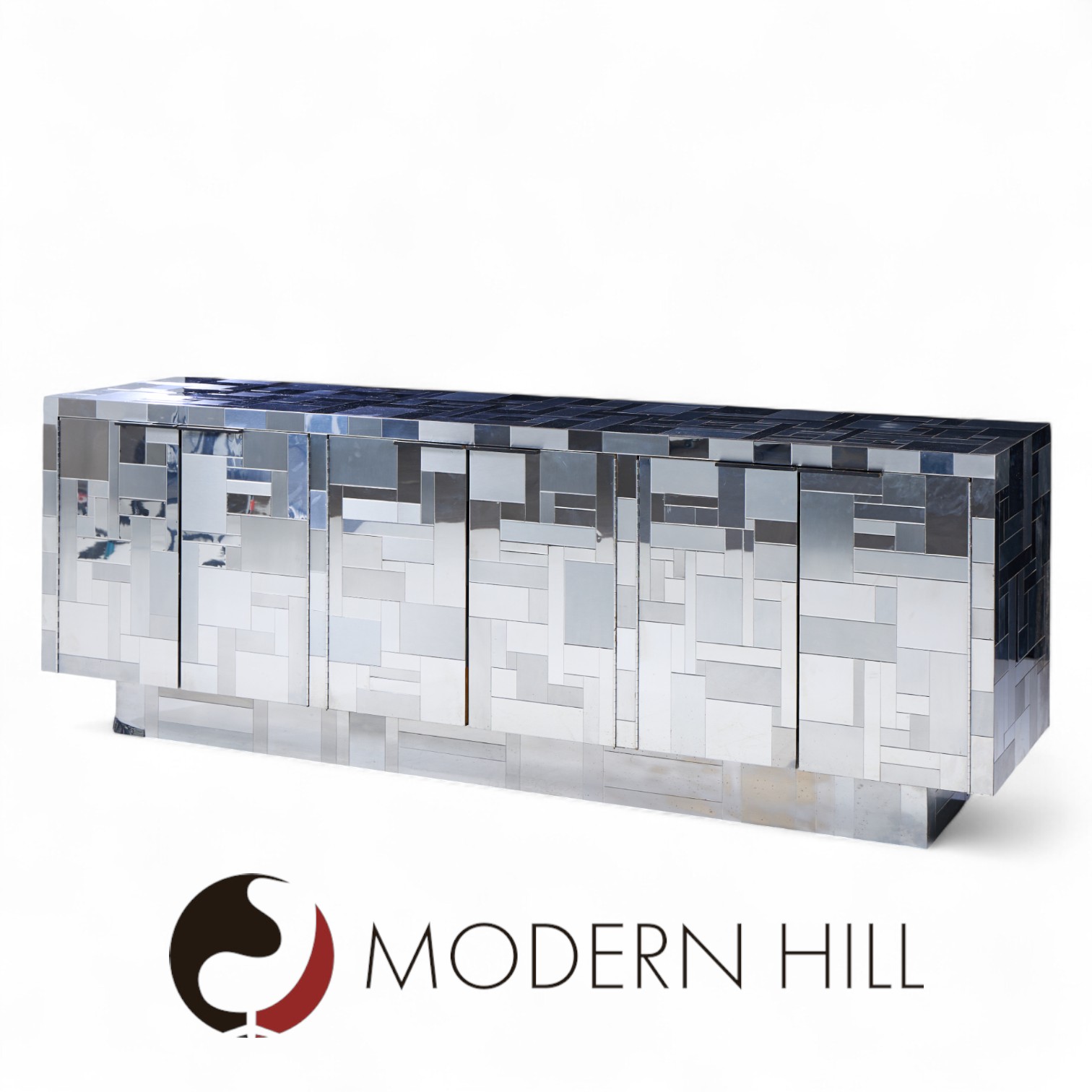 Paul Evans Cityscape Mid Century Chrome Credenza