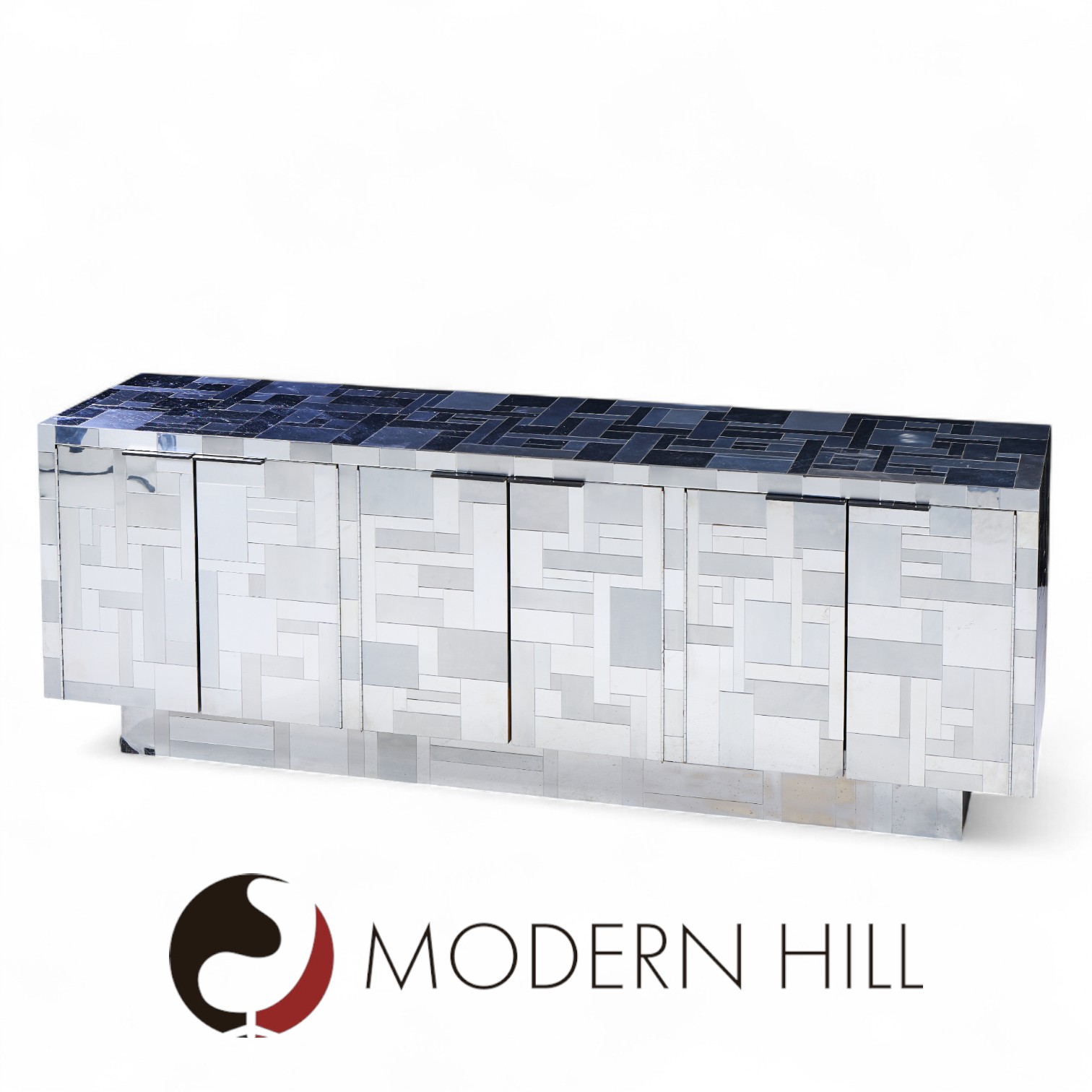 Paul Evans Cityscape Mid Century Chrome Credenza