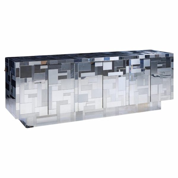 Paul Evans Cityscape Mid Century Chrome Credenza
