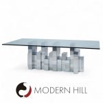 Paul Evans Cityscape Mid Century Chrome Dining Table | Mid Century Modern Furniture - Mid Century Furniture Chicago Paul Evans Cityscape Mid Century Chrome Dining Table