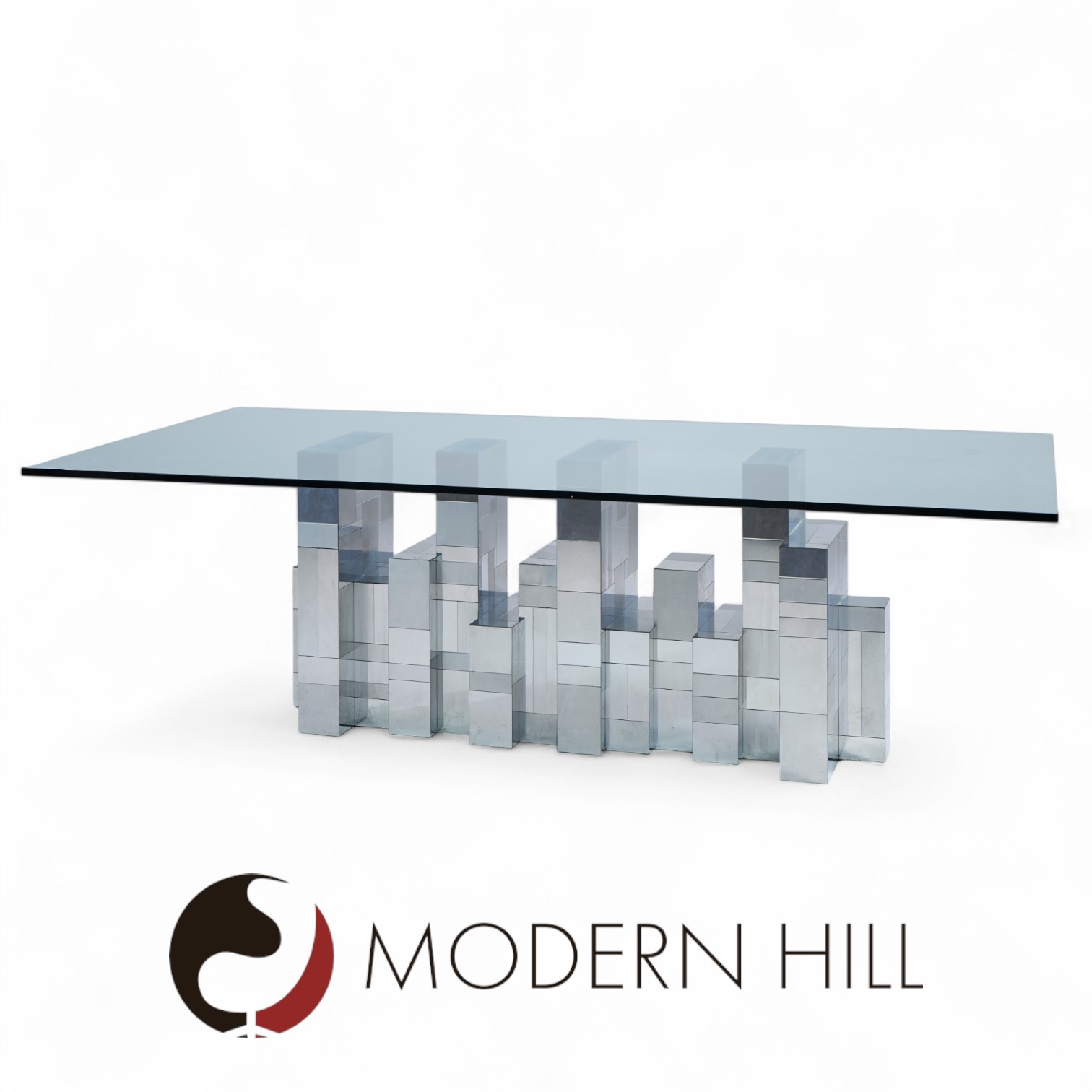 Paul Evans Cityscape Mid Century Chrome Dining Table