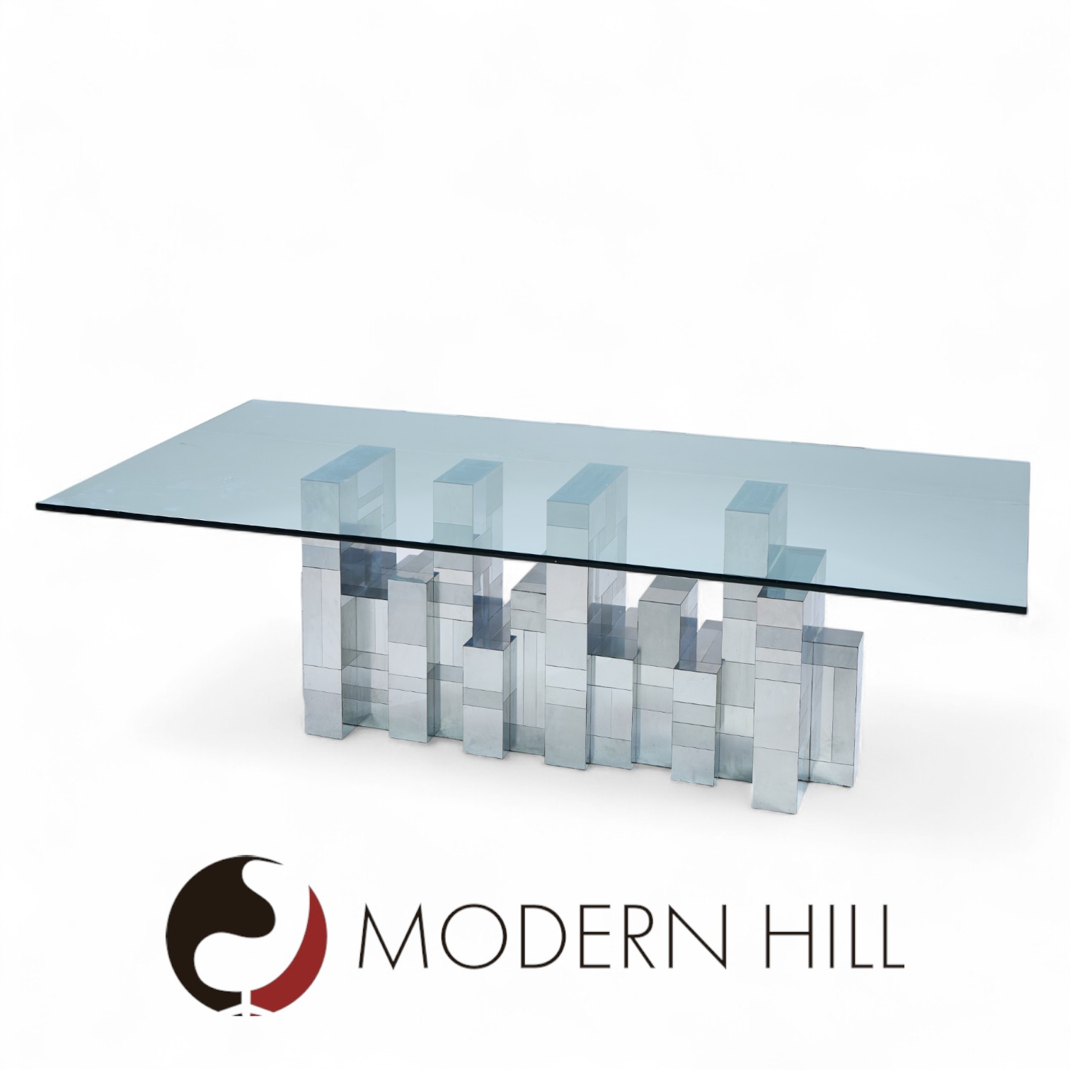 Paul Evans Cityscape Mid Century Chrome Dining Table