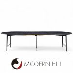Paul Mccobb for Calvin mid Century Walnut and Brass Dining Table with 6 Leaves | Mid Century Modern Furniture - Mid Century Furniture Chicago Paul Mccobb for Calvin mid Century Walnut and Brass Dining Table with 6 Leaves
