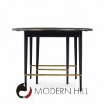 Paul Mccobb for Calvin mid Century Walnut and Brass Dining Table with 6 Leaves | Mid Century Modern Furniture - Mid Century Furniture Chicago Paul Mccobb for Calvin mid Century Walnut and Brass Dining Table with 6 Leaves