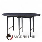 Paul Mccobb for Calvin mid Century Walnut and Brass Dining Table with 6 Leaves | Mid Century Modern Furniture - Mid Century Furniture Chicago Paul Mccobb for Calvin mid Century Walnut and Brass Dining Table with 6 Leaves