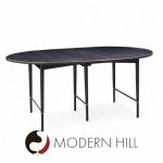 Paul Mccobb for Calvin mid Century Walnut and Brass Dining Table with 6 Leaves | Mid Century Modern Furniture - Mid Century Furniture Chicago Paul Mccobb for Calvin mid Century Walnut and Brass Dining Table with 6 Leaves