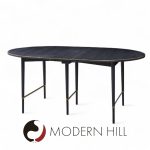Paul Mccobb for Calvin mid Century Walnut and Brass Dining Table with 6 Leaves | Mid Century Modern Furniture - Mid Century Furniture Chicago Paul Mccobb for Calvin mid Century Walnut and Brass Dining Table with 6 Leaves