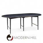 Paul Mccobb for Calvin mid Century Walnut and Brass Dining Table with 6 Leaves | Mid Century Modern Furniture - Mid Century Furniture Chicago Paul Mccobb for Calvin mid Century Walnut and Brass Dining Table with 6 Leaves