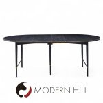 Paul Mccobb for Calvin mid Century Walnut and Brass Dining Table with 6 Leaves | Mid Century Modern Furniture - Mid Century Furniture Chicago Paul Mccobb for Calvin mid Century Walnut and Brass Dining Table with 6 Leaves
