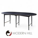 Paul Mccobb for Calvin mid Century Walnut and Brass Dining Table with 6 Leaves | Mid Century Modern Furniture - Mid Century Furniture Chicago Paul Mccobb for Calvin mid Century Walnut and Brass Dining Table with 6 Leaves