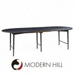 Paul Mccobb for Calvin mid Century Walnut and Brass Dining Table with 6 Leaves | Mid Century Modern Furniture - Mid Century Furniture Chicago Paul Mccobb for Calvin mid Century Walnut and Brass Dining Table with 6 Leaves