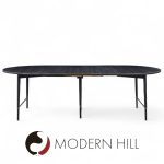 Paul Mccobb for Calvin mid Century Walnut and Brass Dining Table with 6 Leaves | Mid Century Modern Furniture - Mid Century Furniture Chicago Paul Mccobb for Calvin mid Century Walnut and Brass Dining Table with 6 Leaves