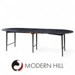 Paul Mccobb for Calvin mid Century Walnut and Brass Dining Table with 6 Leaves | Mid Century Modern Furniture - Mid Century Furniture Chicago Paul Mccobb for Calvin mid Century Walnut and Brass Dining Table with 6 Leaves