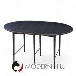 Paul Mccobb for Calvin mid Century Walnut and Brass Dining Table with 6 Leaves | Mid Century Modern Furniture - Mid Century Furniture Chicago Paul Mccobb for Calvin mid Century Walnut and Brass Dining Table with 6 Leaves