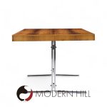 Poul Norreklit for Georg Petersens Mid Century Danish Rosewood and Chrome Hidden Leaf Expanding Dining Table