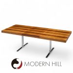 Poul Norreklit for Georg Petersens Mid Century Danish Rosewood and Chrome Hidden Leaf Expanding Dining Table