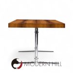 Poul Norreklit for Georg Petersens Mid Century Danish Rosewood and Chrome Hidden Leaf Expanding Dining Table