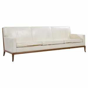 robsjohn gibbings for widdicomb mid century walnut sofa