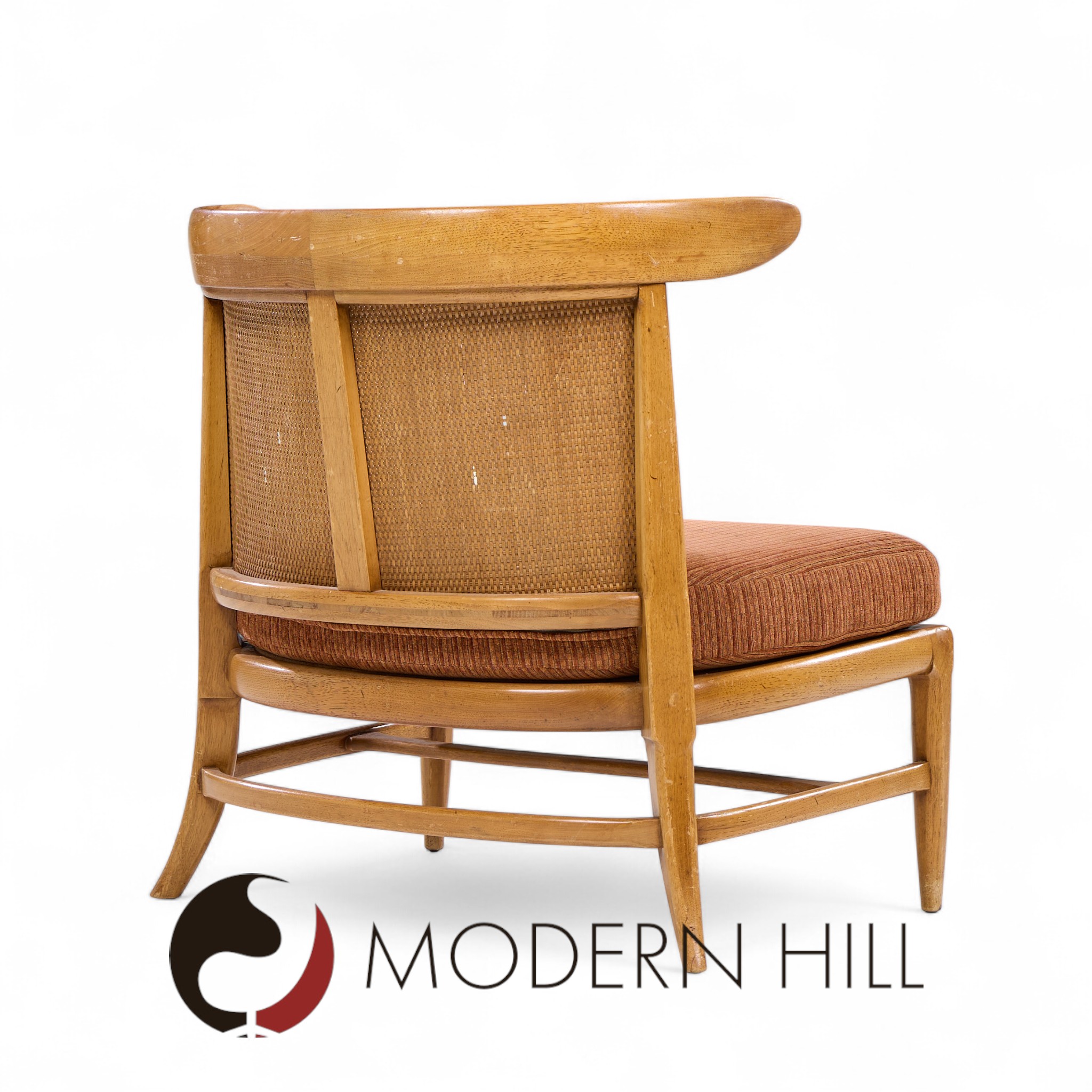 Tomlinson Mid Century Slipper Chairs Pair