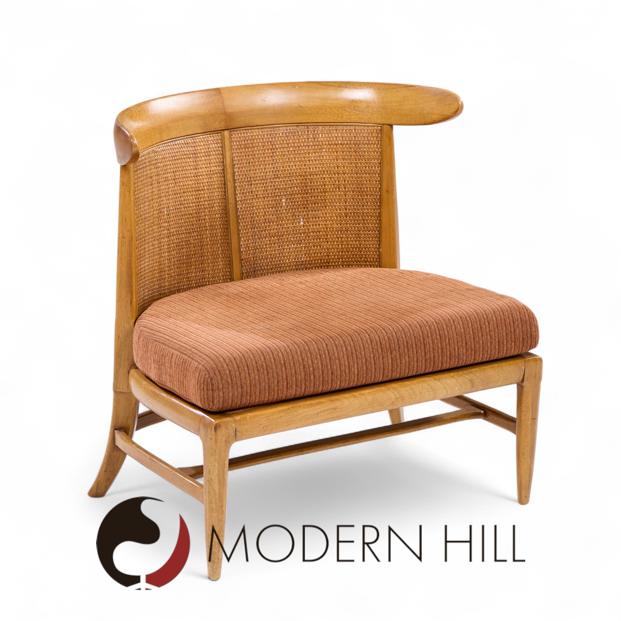 Tomlinson Mid Century Slipper Chairs Pair