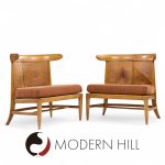 Tomlinson Mid Century Slipper Chairs Pair