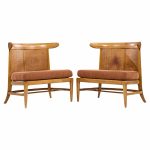 Tomlinson Mid Century Slipper Chairs Pair