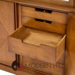 Tommi Parzinger for Charak Modern Mid Century Mahogany Breakfront China Cabinet | Mid Century Modern Furniture - Mid Century Furniture Chicago Tommi Parzinger for Charak Modern Mid Century Mahogany Breakfront China Cabinet