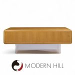 Vladimir Kagan Style Gianni Walnut and Lucite Executive Desk | Mid Century Modern Furniture - Mid Century Furniture Chicago Vladimir Kagan Style Gianni Walnut and Lucite Executive Desk