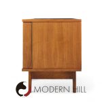 Young Manufacturing Mid Century Walnut Curved Credenza and Hutch | Mid Century Modern Furniture - Mid Century Furniture Chicago Young Manufacturing Mid Century Walnut Curved Credenza and Hutch
