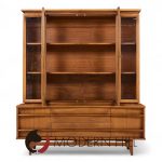 Young Manufacturing Mid Century Walnut Curved Credenza and Hutch | Mid Century Modern Furniture - Mid Century Furniture Chicago Young Manufacturing Mid Century Walnut Curved Credenza and Hutch