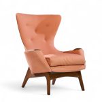 Adrian Pearsall for Craft Associates 2231-c Mid Century Walnut Wing High Back Chair