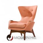 Adrian Pearsall for Craft Associates 2231-c Mid Century Walnut Wing High Back Chair