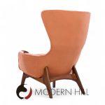 Adrian Pearsall for Craft Associates 2231-c Mid Century Walnut Wing High Back Chair