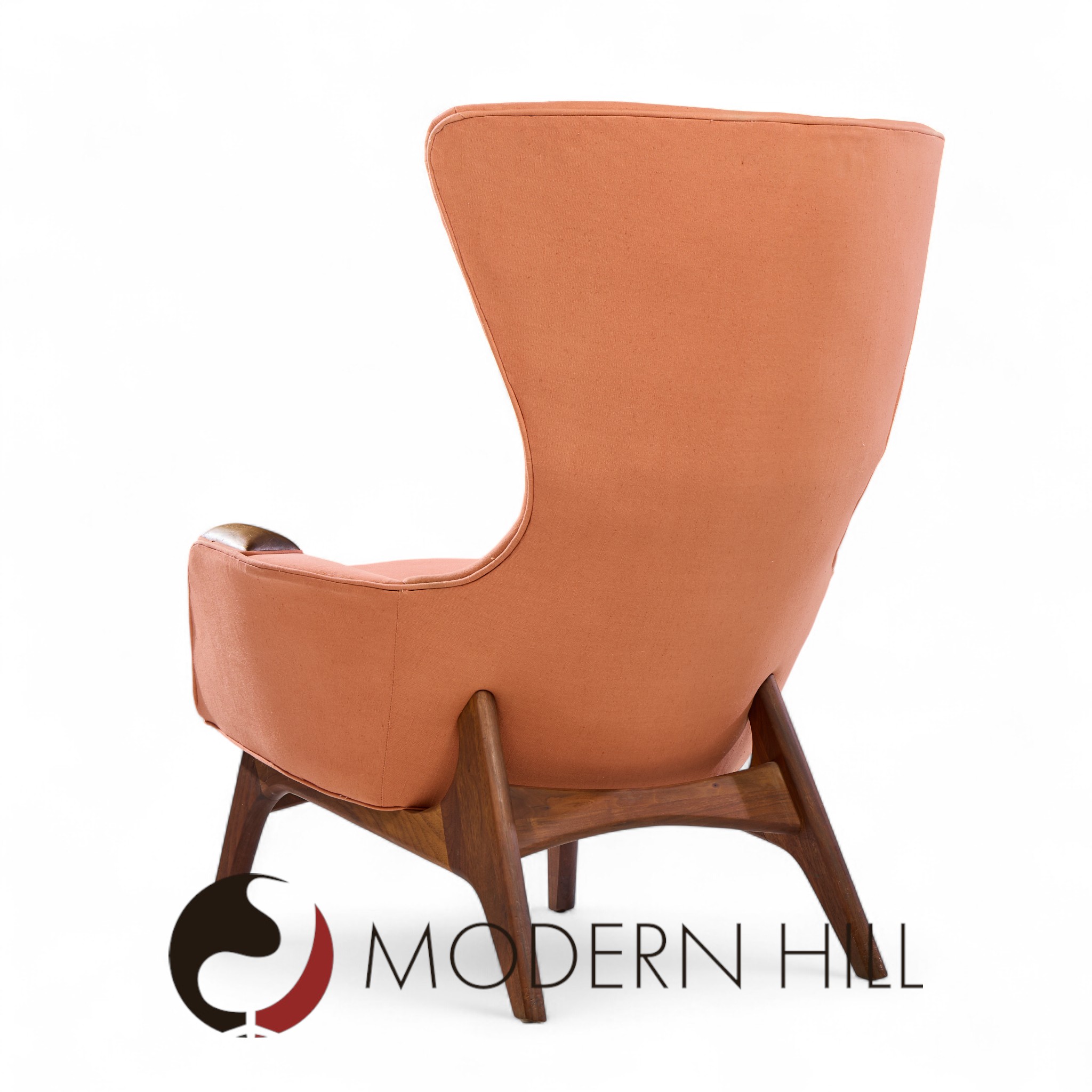 Adrian Pearsall for Craft Associates 2231-c Mid Century Walnut Wing High Back Chair