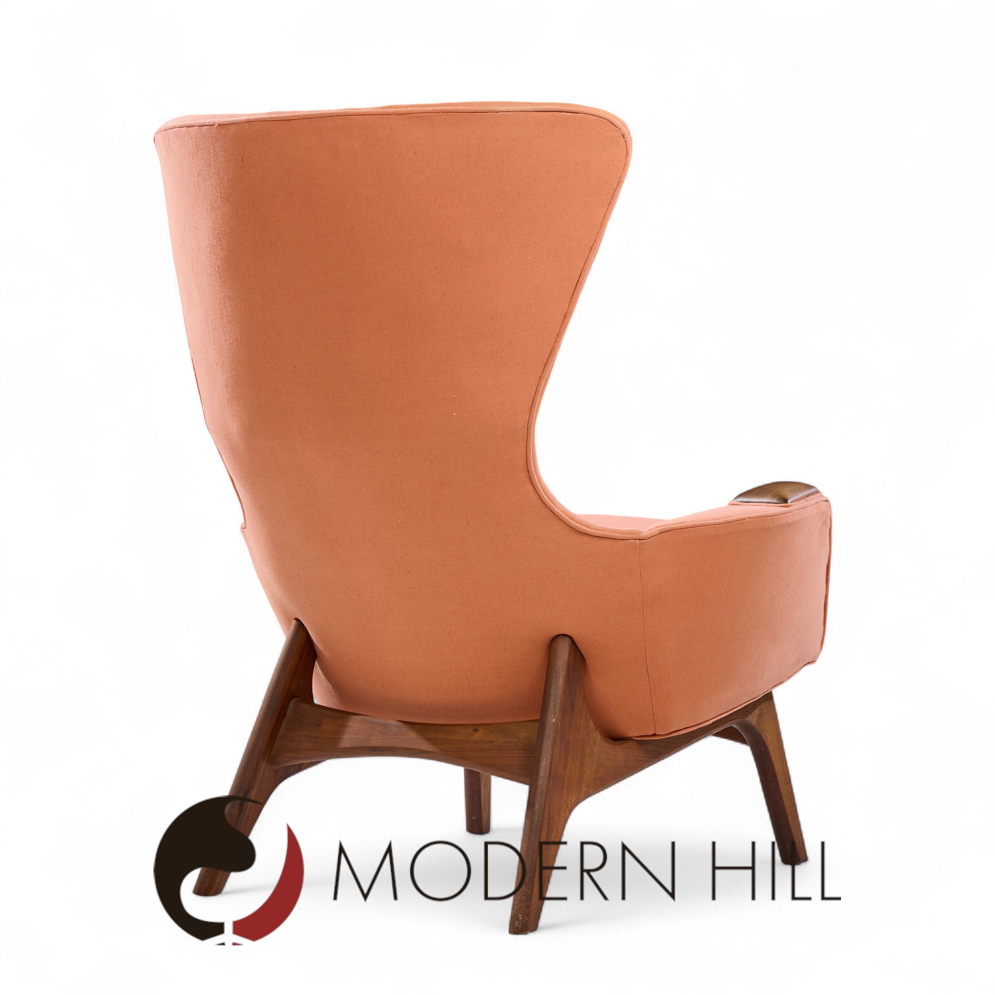 Adrian Pearsall for Craft Associates 2231-c Mid Century Walnut Wing High Back Chair