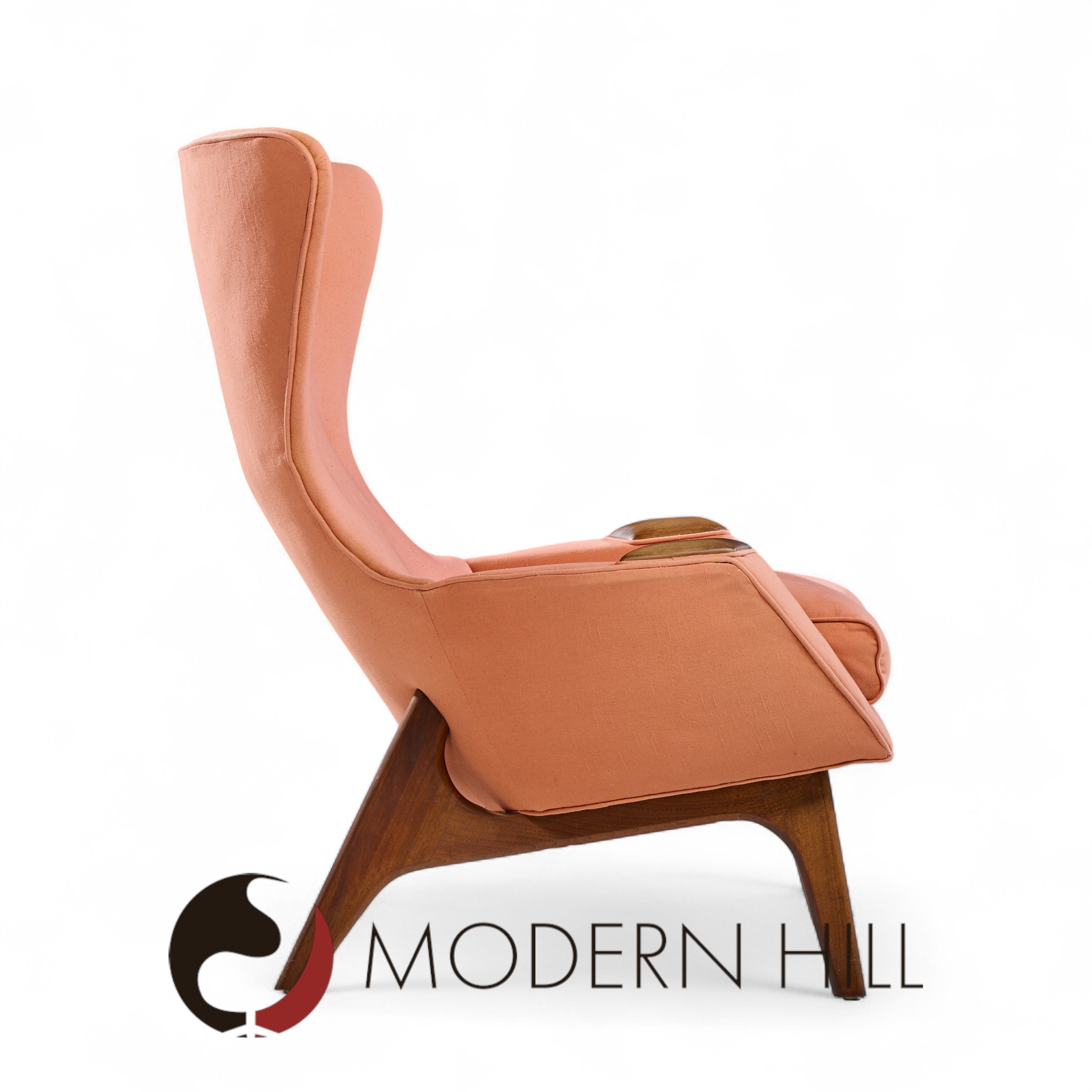 Adrian Pearsall for Craft Associates 2231-c Mid Century Walnut Wing High Back Chair