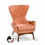 Adrian Pearsall for Craft Associates 2231-c Mid Century Walnut Wing High Back Chair