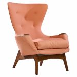 Adrian Pearsall for Craft Associates 2231-c Mid Century Walnut Wing High Back Chair