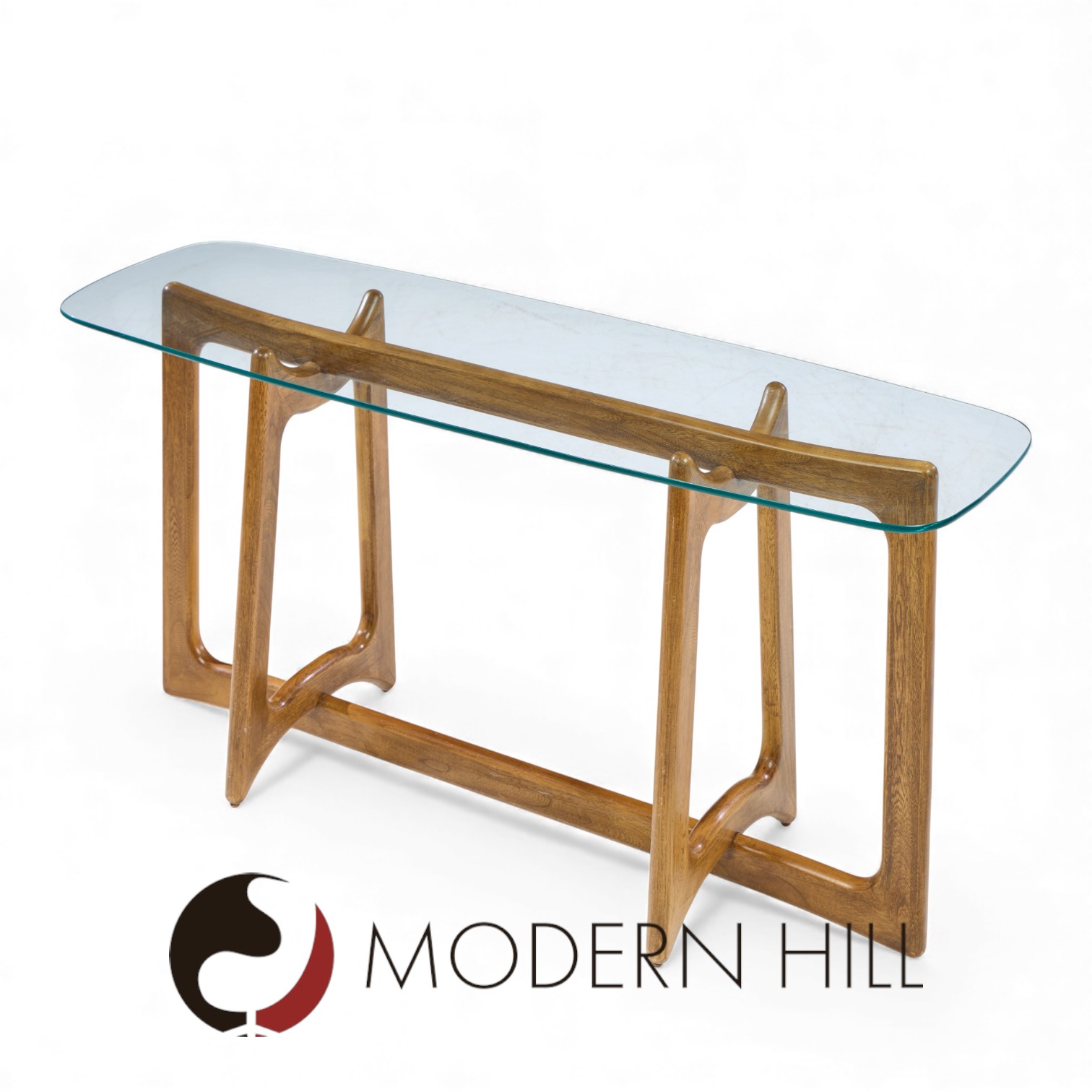 Adrian Pearsall for Craft Associates Mid Century Sculptural Walnut Console Table