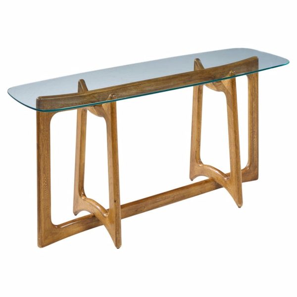 Adrian Pearsall for Craft Associates Mid Century Sculptural Walnut Console Table