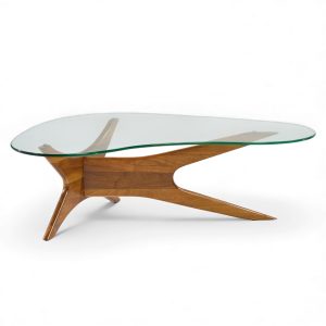 Adrian Pearsall for Craft Associates Mid Century Walnut Jacks Coffee Table