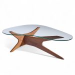 Adrian Pearsall for Craft Associates Mid Century Walnut Jacks Coffee Table