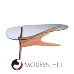 Adrian Pearsall for Craft Associates Mid Century Walnut Jacks Coffee Table